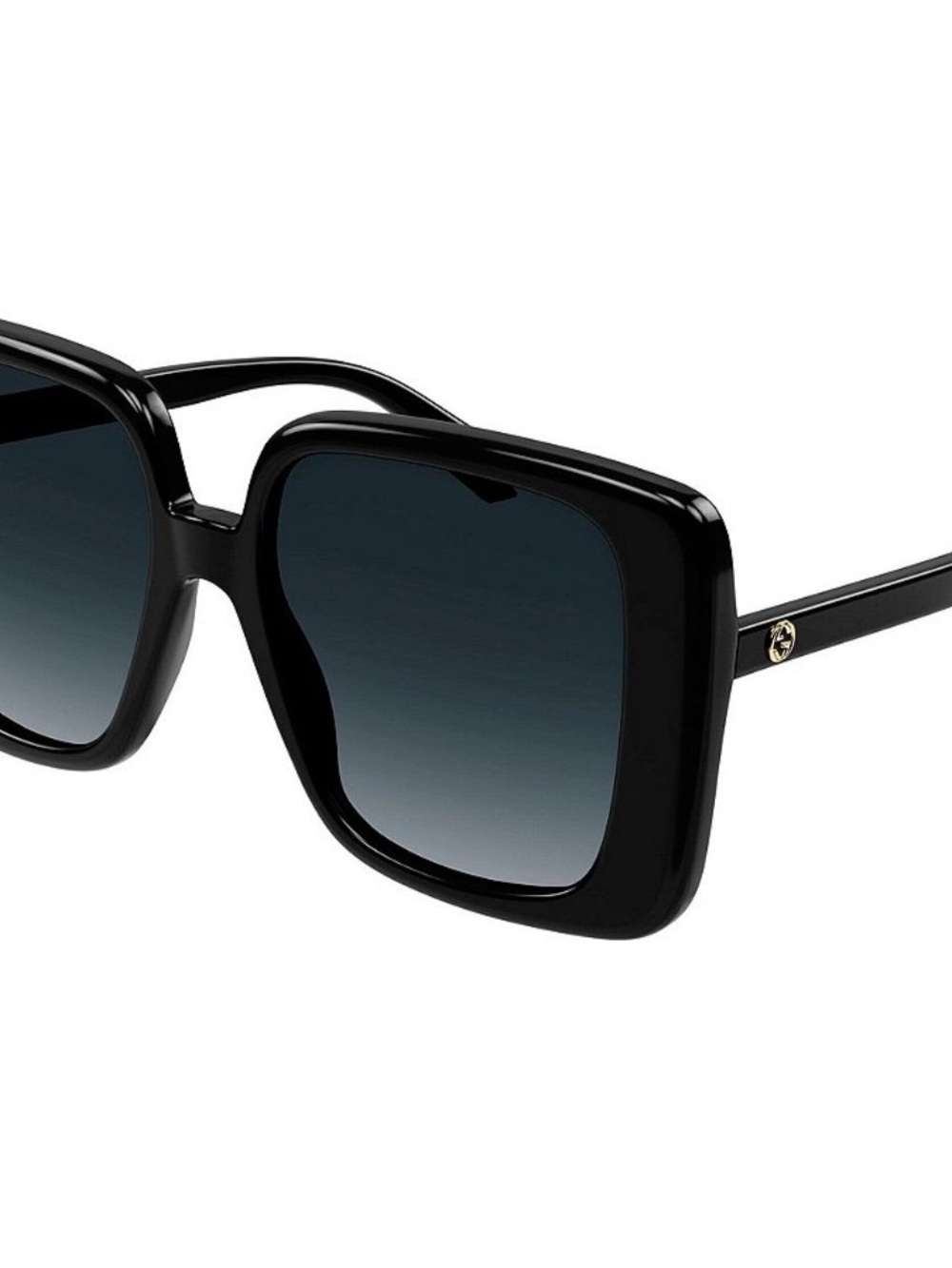 Gucci Black Oversized Square Sunglasses with Gradient Lenses